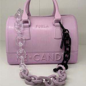 Furla Lilac Re Candy with Decorative Chain Strap
